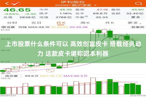 上市股票什么条件可以 高效创富皮卡 搭载经典动力 这款皮卡堪称回本利器