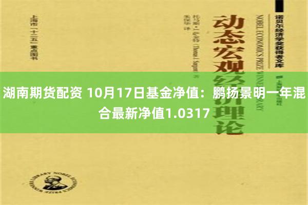 湖南期货配资 10月17日基金净值：鹏扬景明一年混合最新净值1.0317