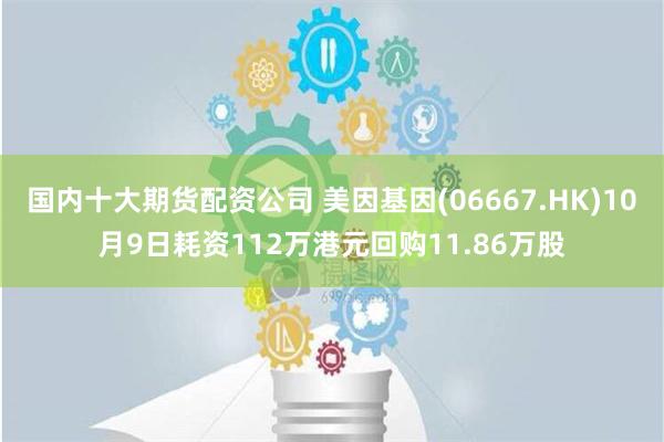 国内十大期货配资公司 美因基因(06667.HK)10月9日耗资112万港元回购11.86万股