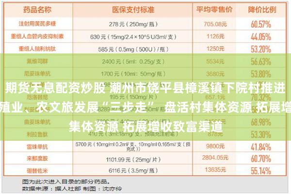 期货无息配资炒股 潮州市饶平县樟溪镇下院村推进种植业、养殖业、农文旅发展“三步走”  盘活村集体资源 拓展增收致富渠道